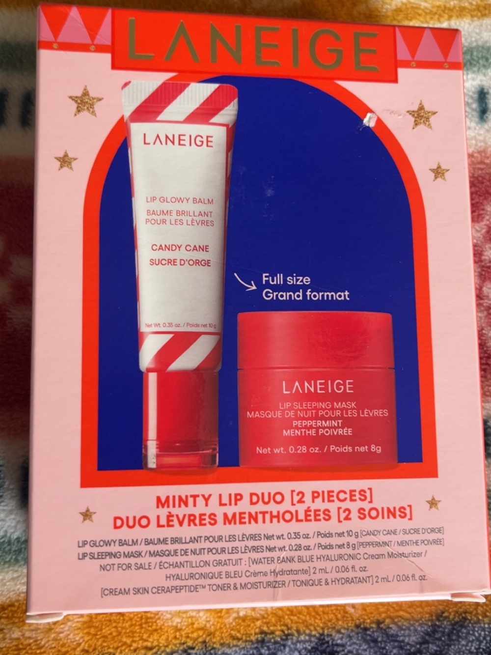 LANEIGE Minty Lip Duo - Red & White Candy Cane Set